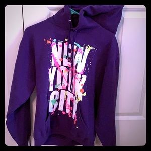 Purple NYC Spray Paint Hoodie